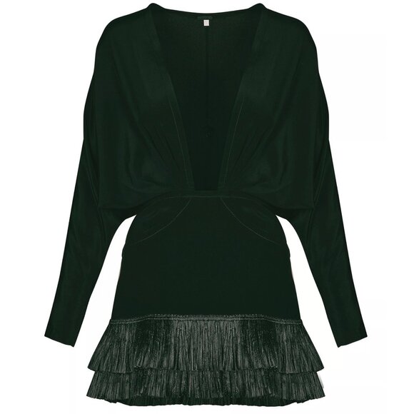 Johanna Ortiz Dresses & Skirts - Johanna Ortiz Black Mojito Nights Embroidered Silk Raffia Mini Dress